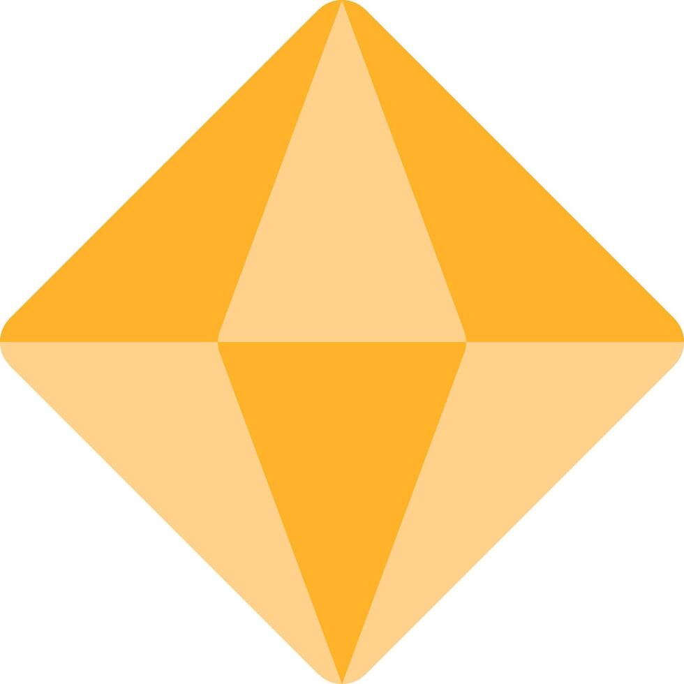 A yellow diamond shaped object vector