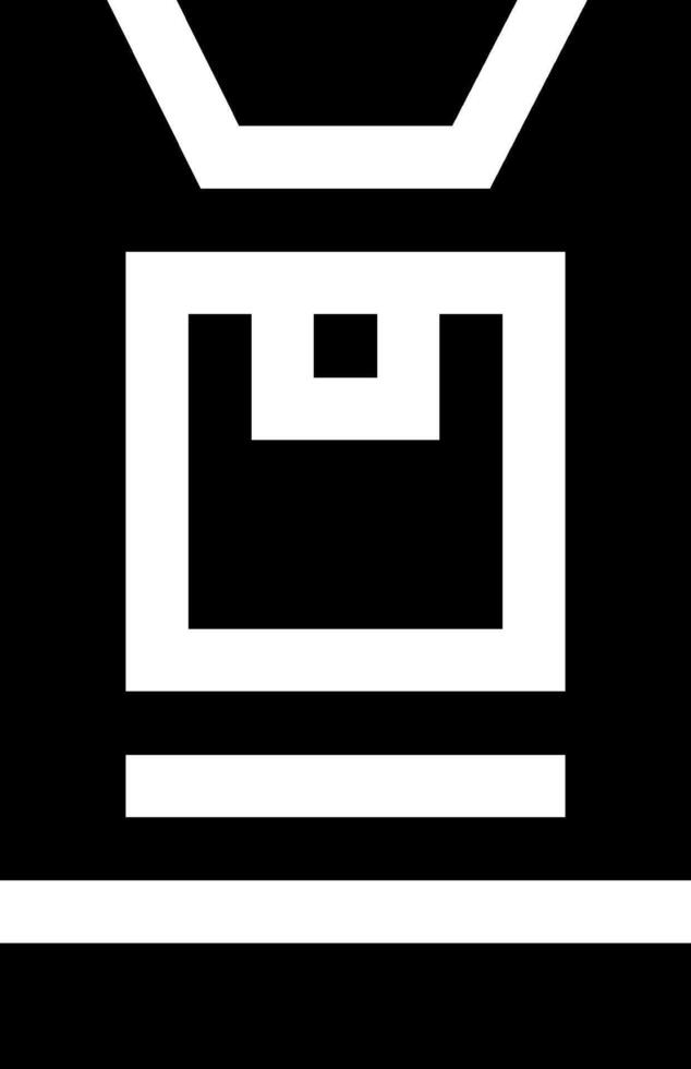 A black and white icon of a box vector