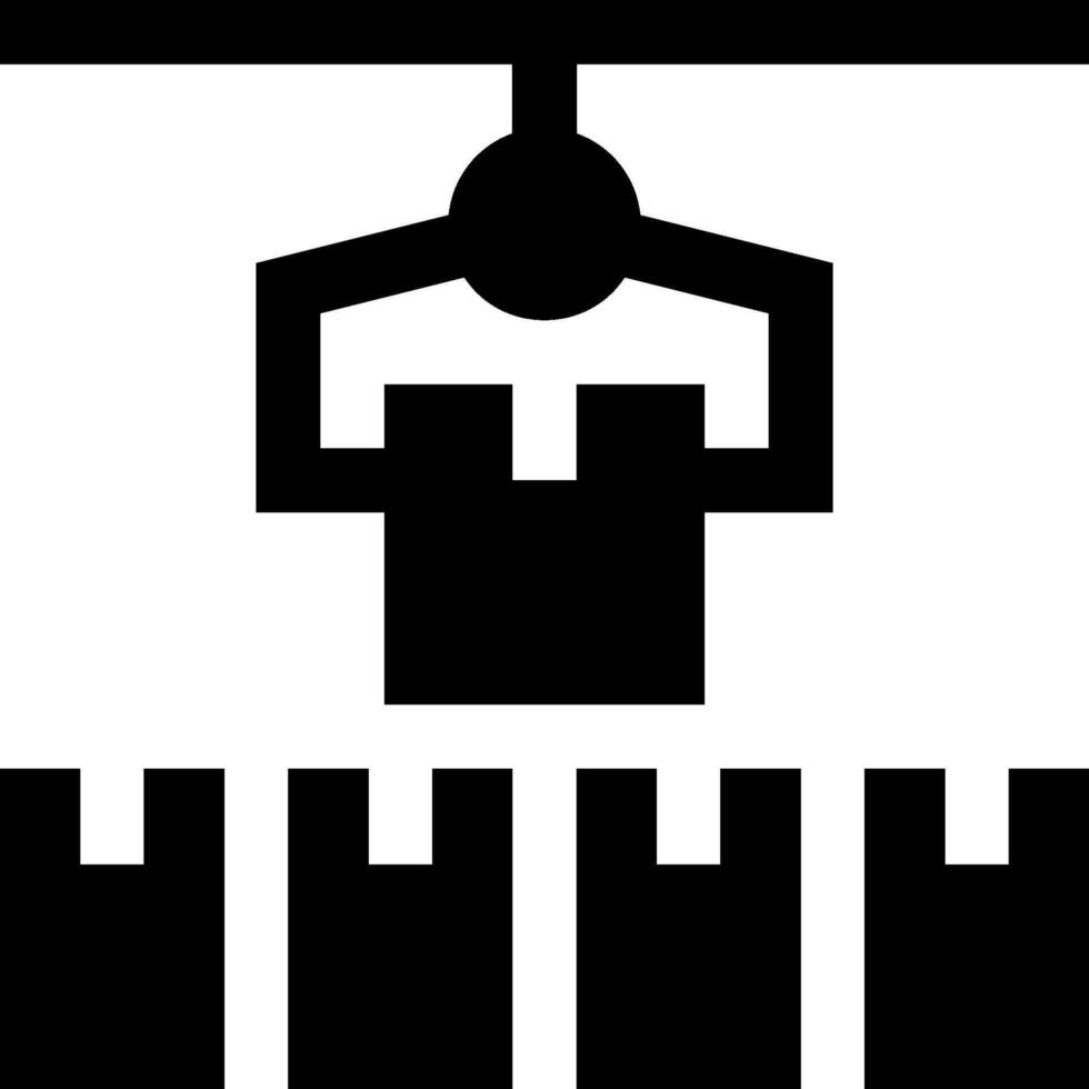 A black and white icon of a man standing on a platform vector
