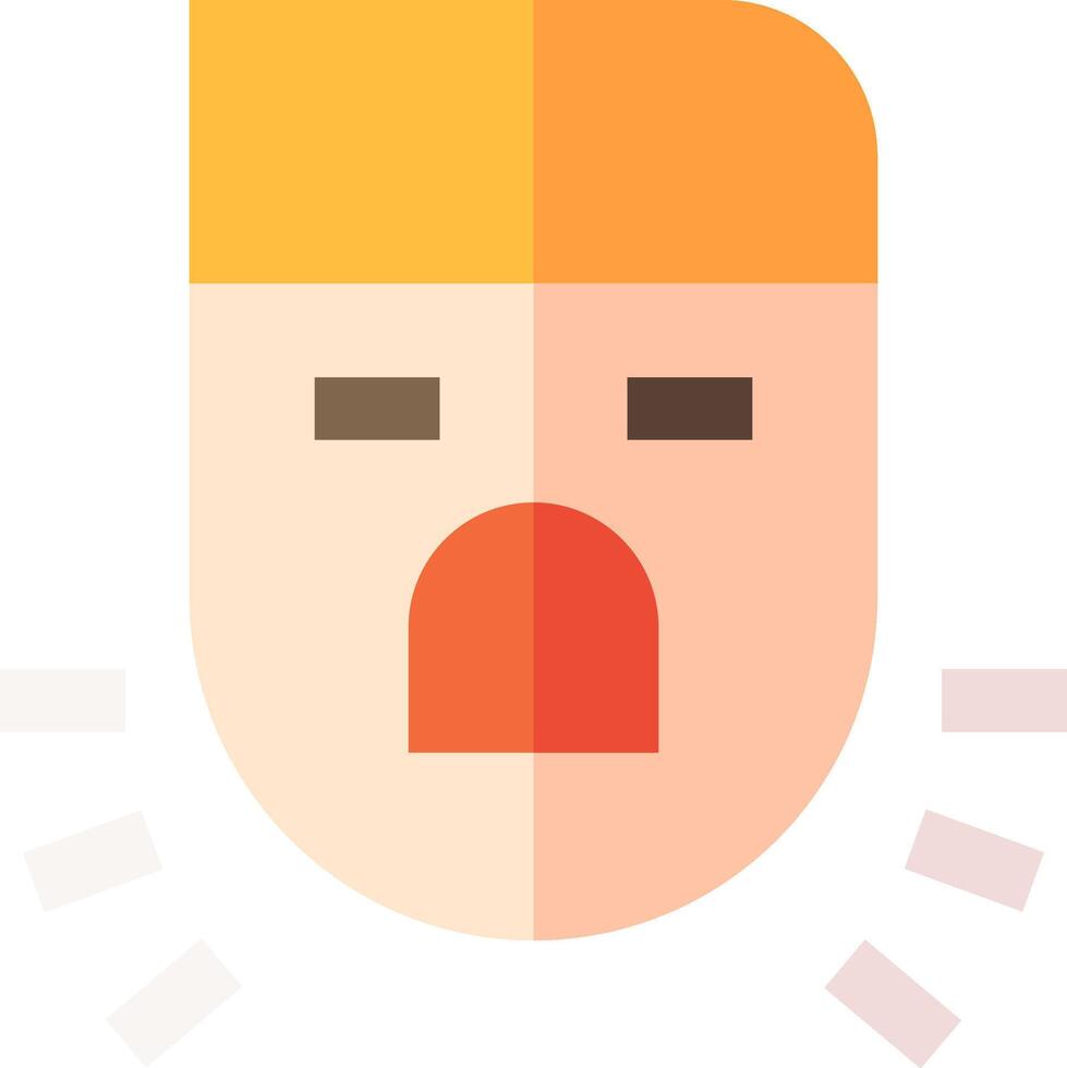 A man with a red nose and a yellow face vector
