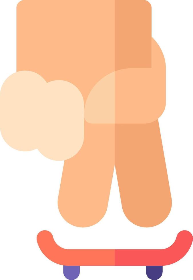 A cartoon man riding a skateboard vector
