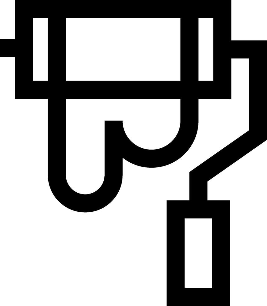 A black and white icon of a plug vector