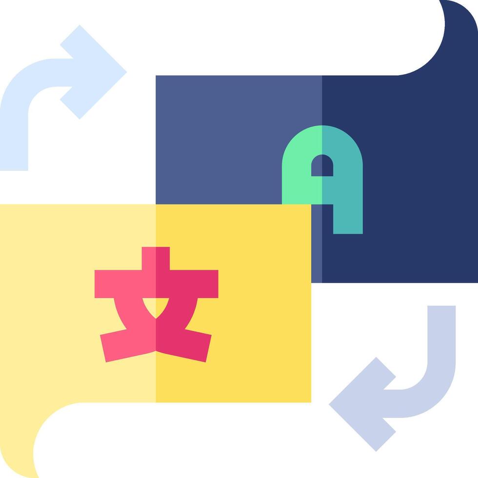 Two speech bubbles with the word a and an arrow pointing to it vector