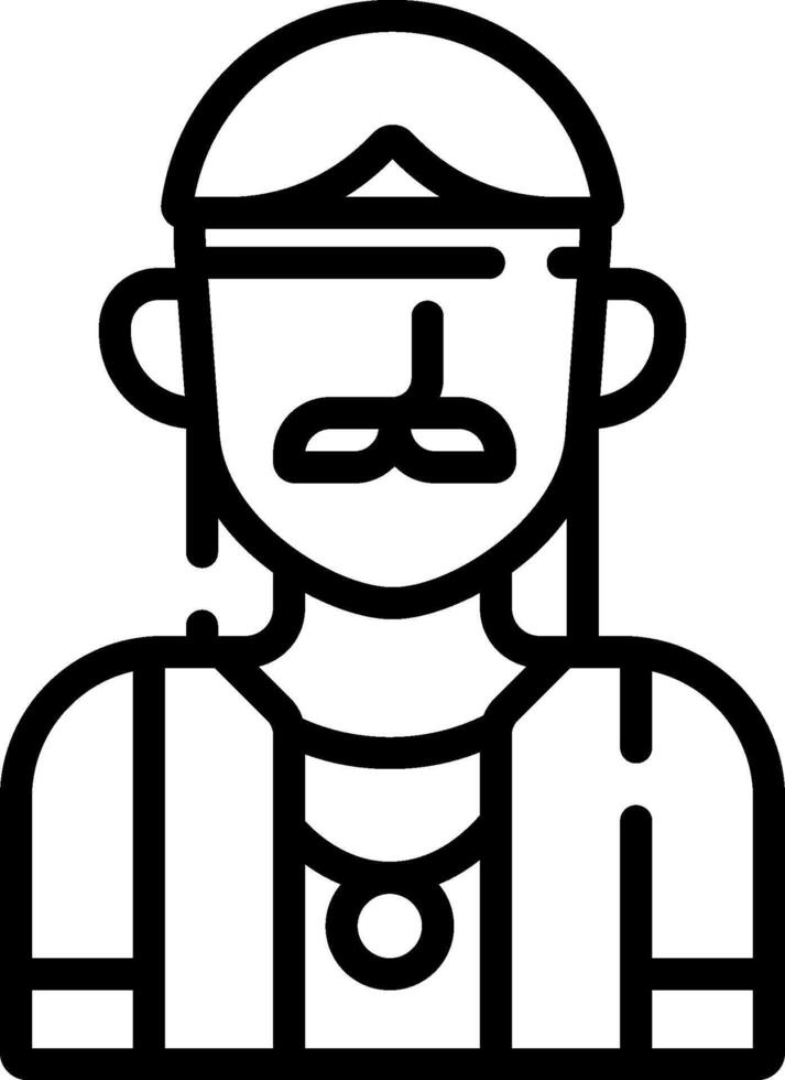 A man with a mustache and a hat vector