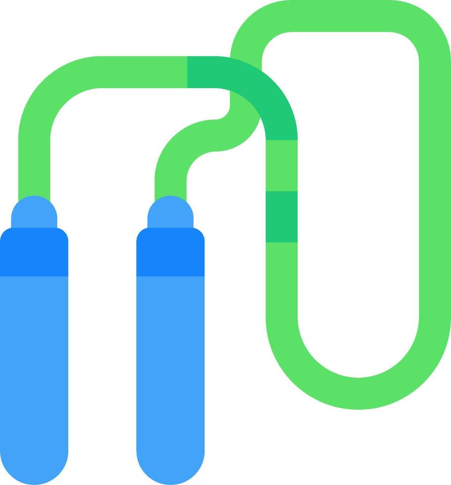 A blue and green jump rope vector