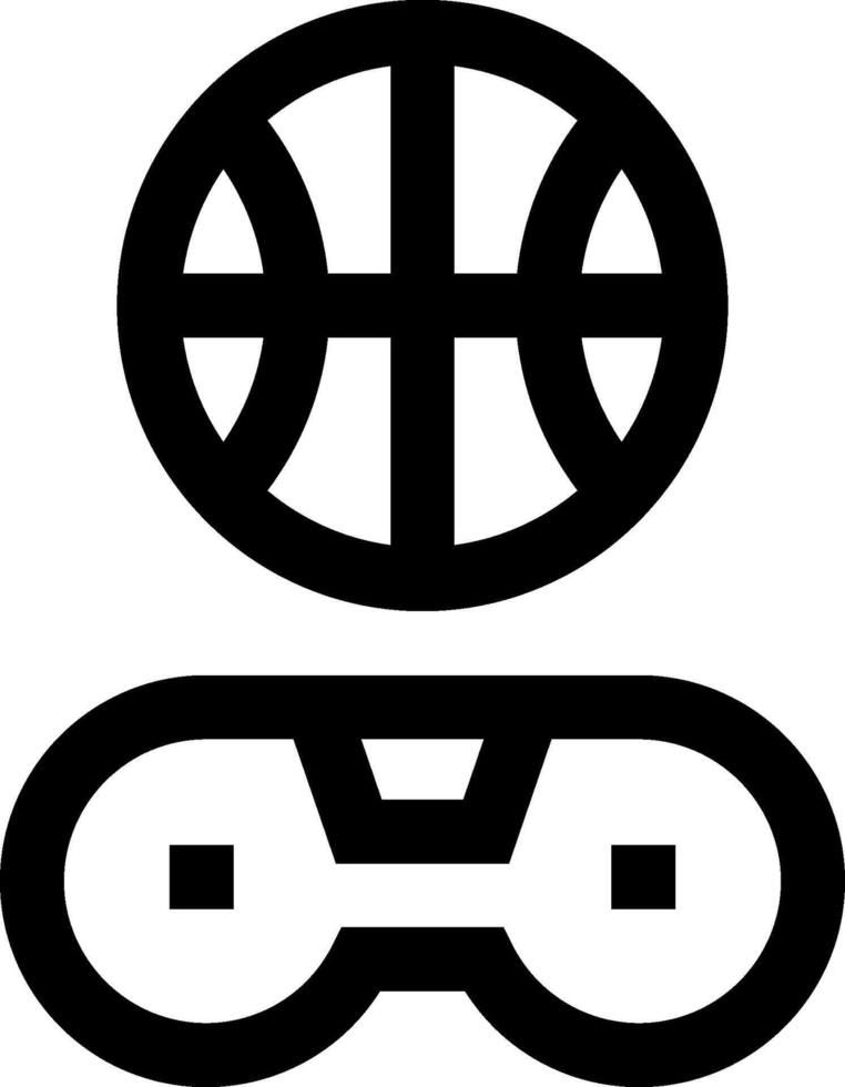 Basketball goggles icon vector
