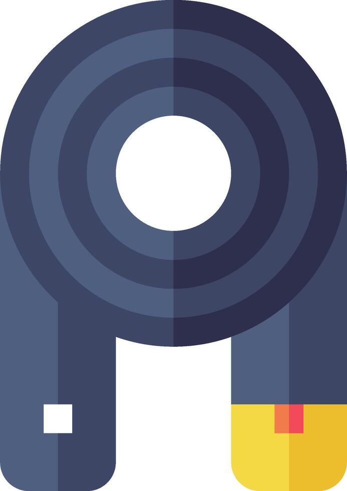 A blue and yellow circle with a yellow dot in the middle vector