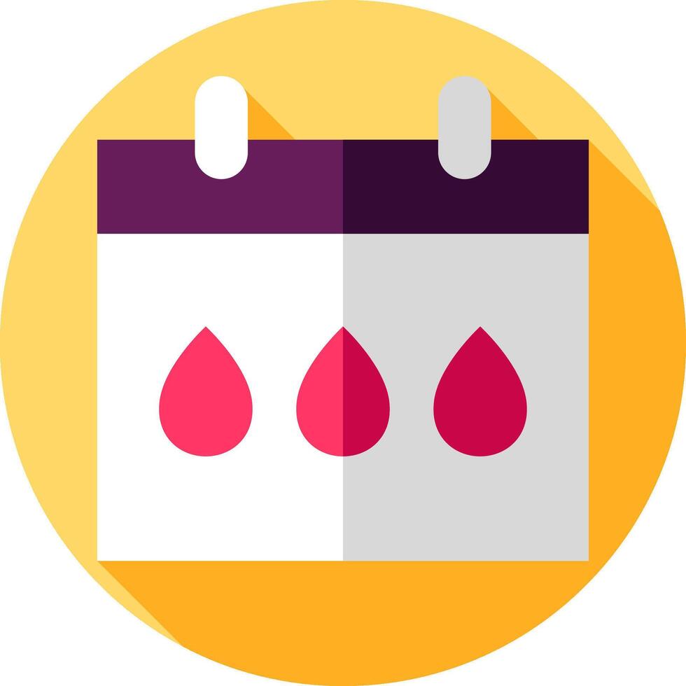 A calendar with blood drops on it vector