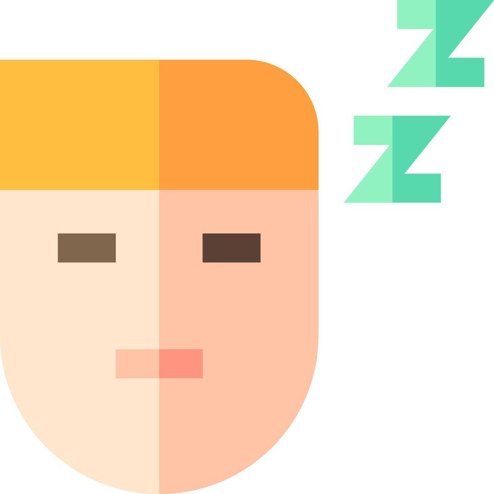 A man with a sleeping face vector
