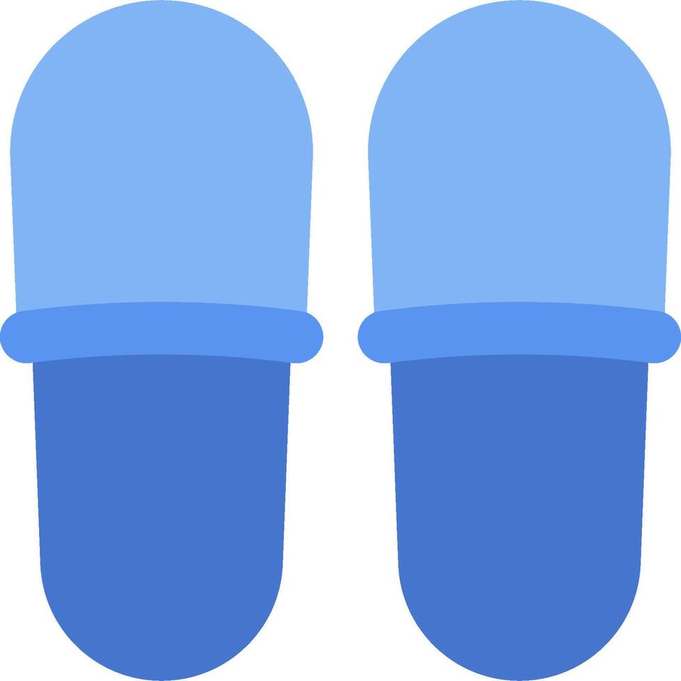 Blue slippers icon vector