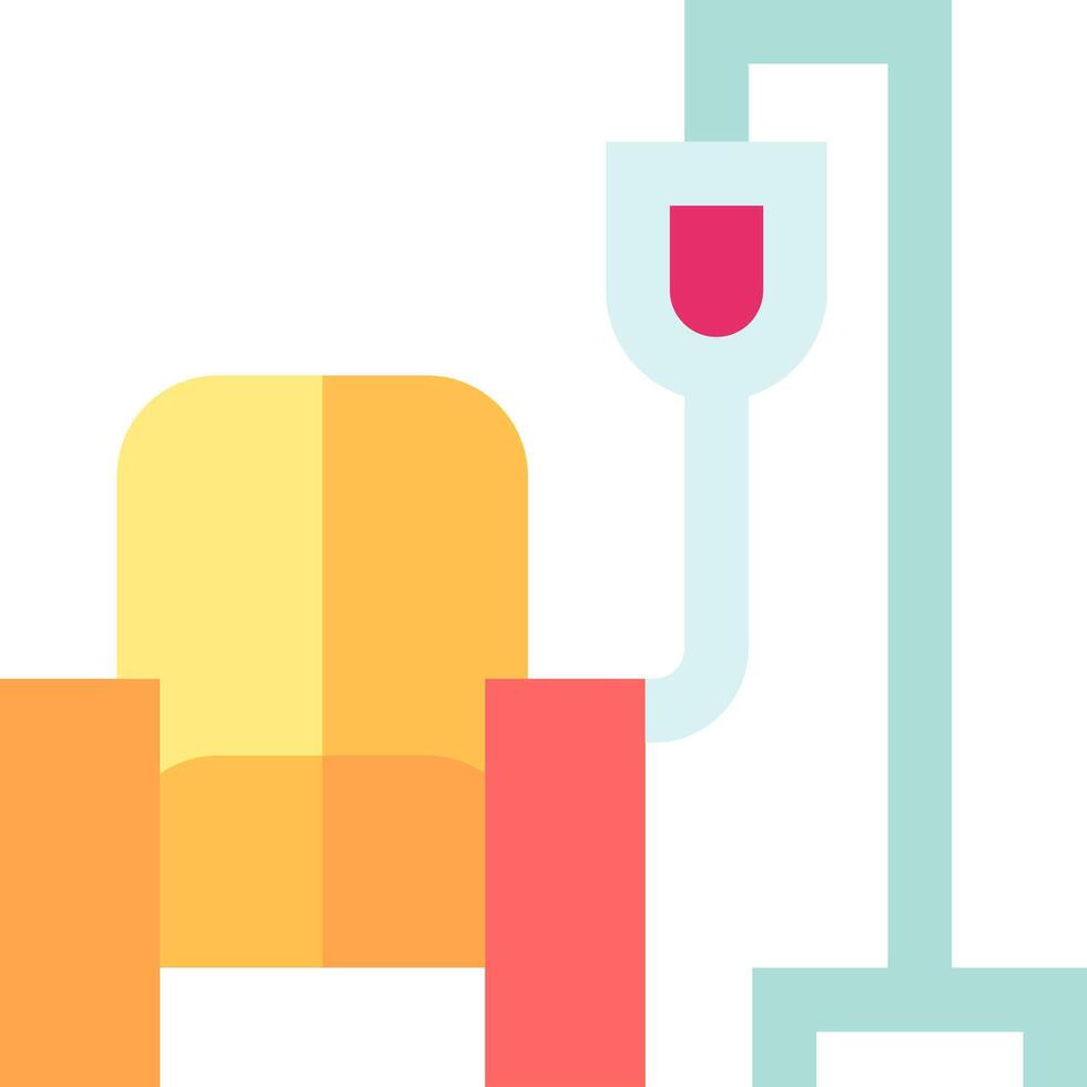 A chair with a drip and a cup vector