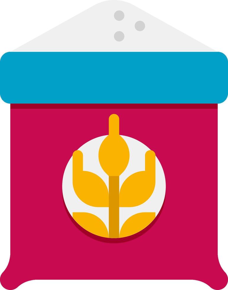 A red box with a yellow flower on it vector