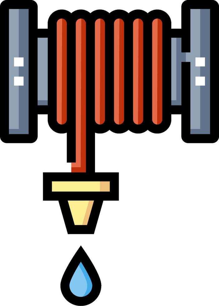 A water pipe with a drop of water vector