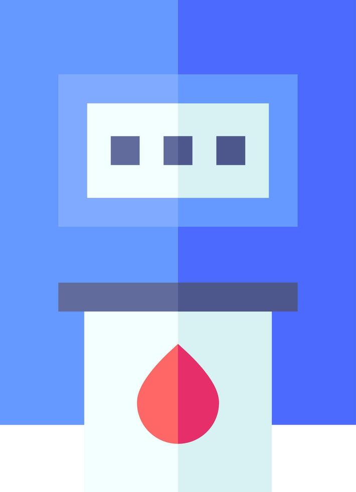 A flat icon of a machine with a red heart vector