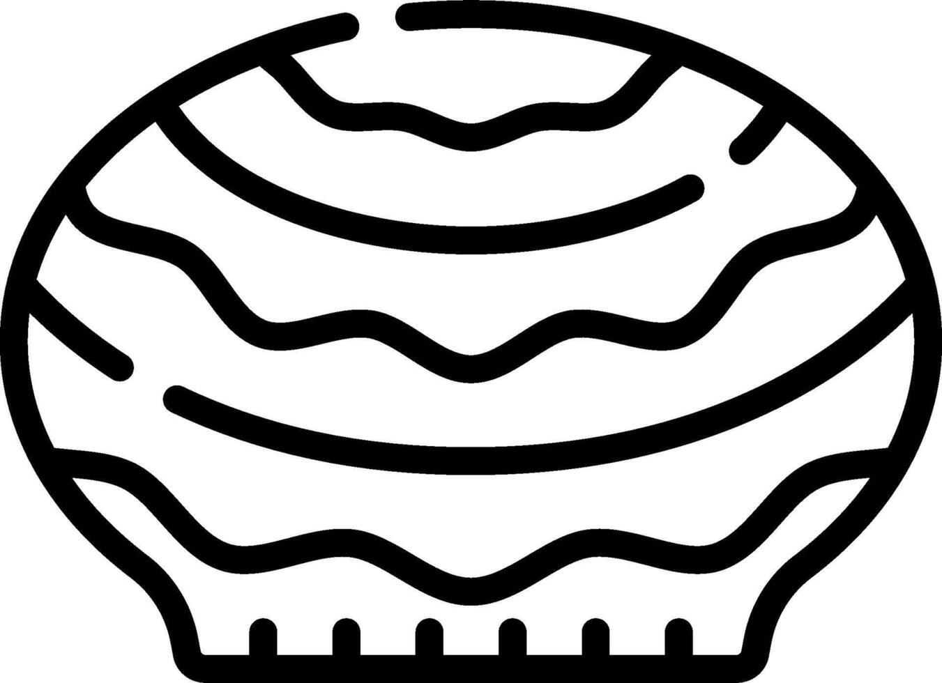 A black and white illustration of a ball vector