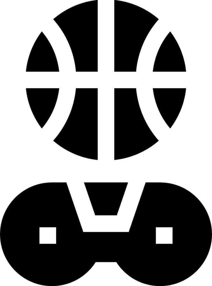 Basketball ball and goggles icon vector