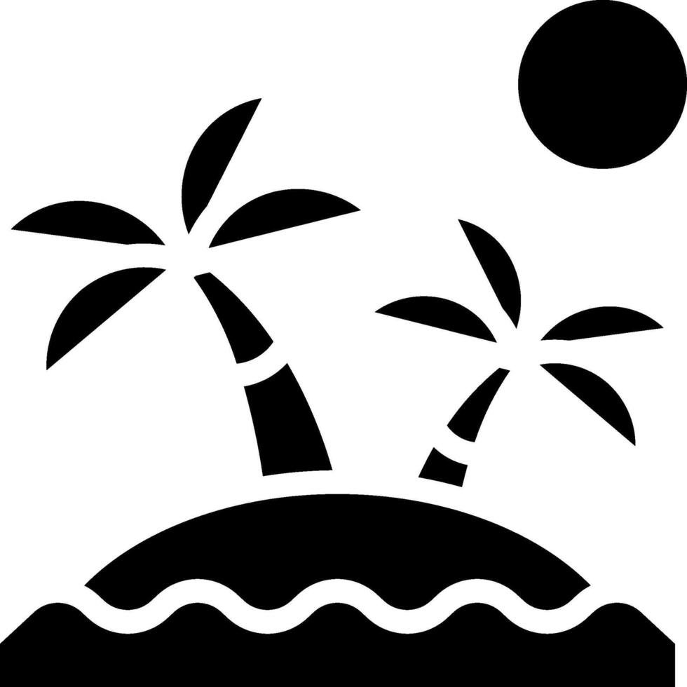 Tropical island clip art vector
