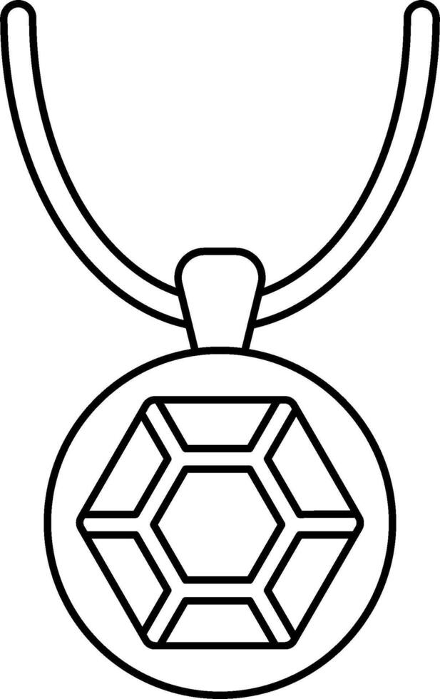 Jewel pendant coloring pages vector