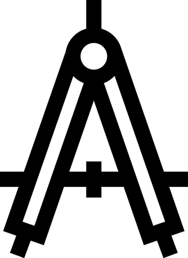 A black and white logo of a compass vector