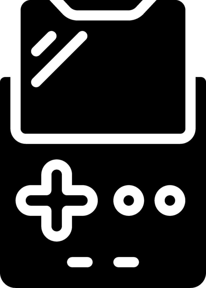 A black and white icon of a game controller vector