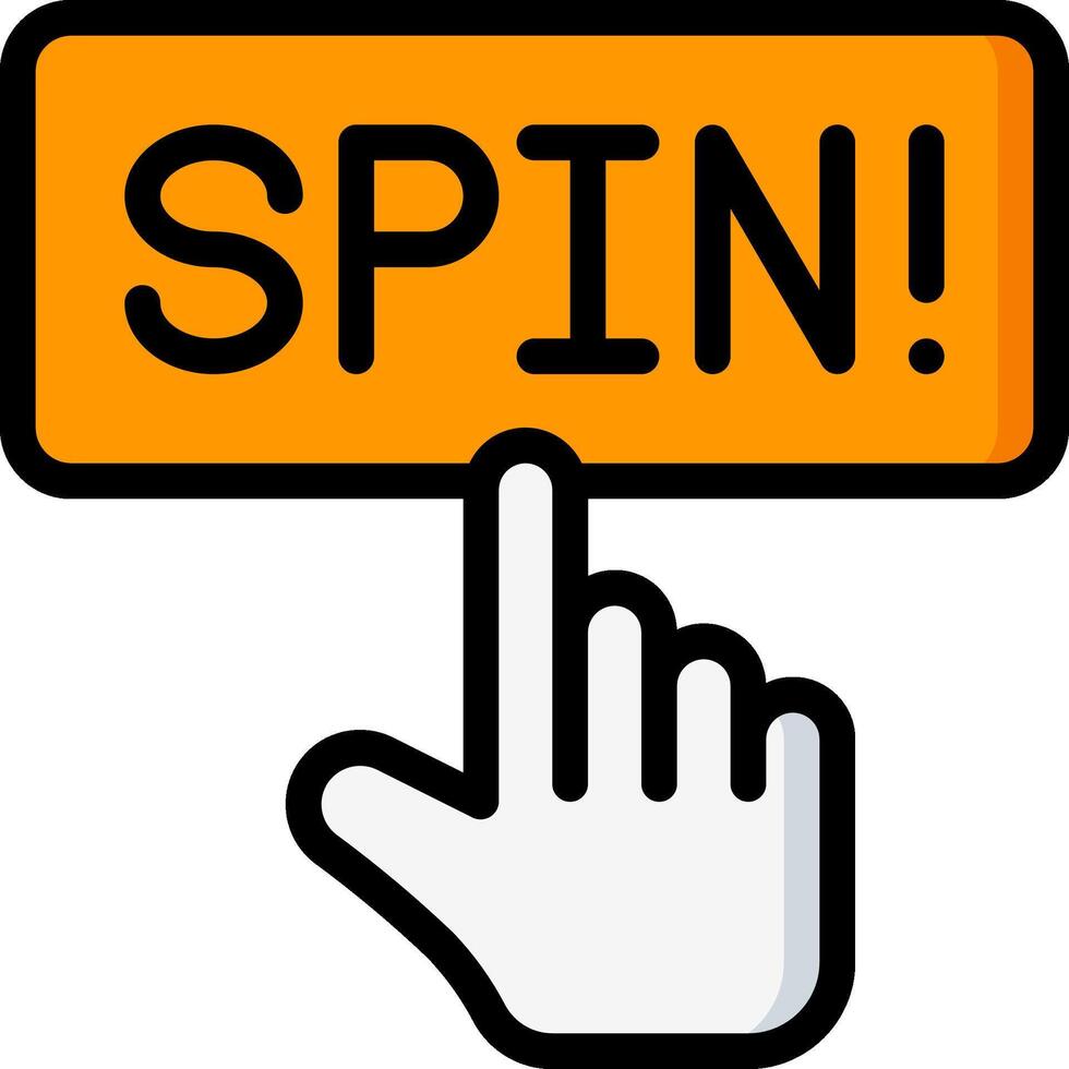 Spin button illustration design vector
