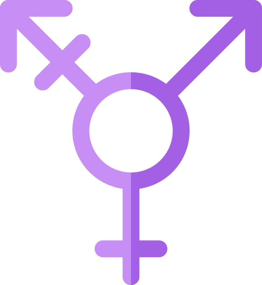 A purple gender symbol on a white background vector
