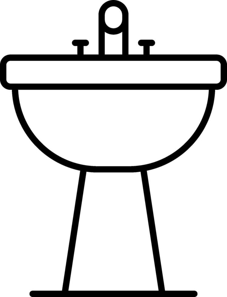 Bathroom sink icon vector