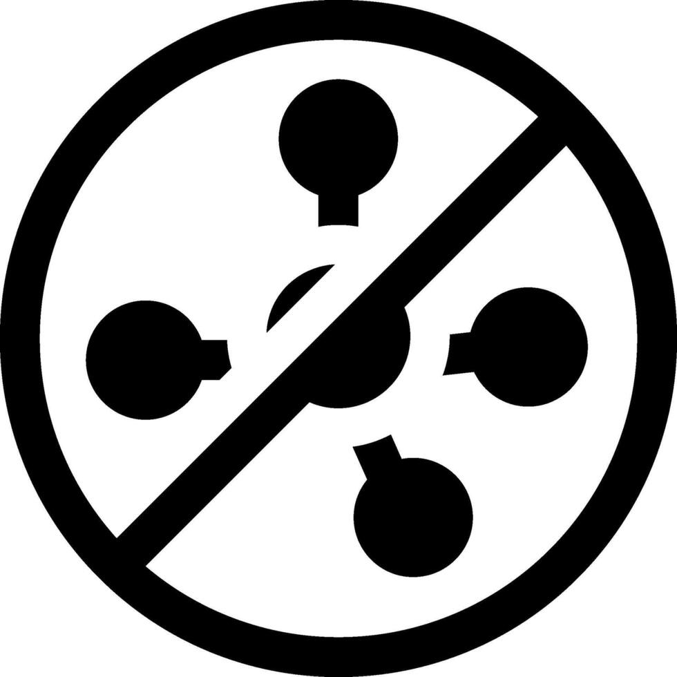 No contact symbol vector