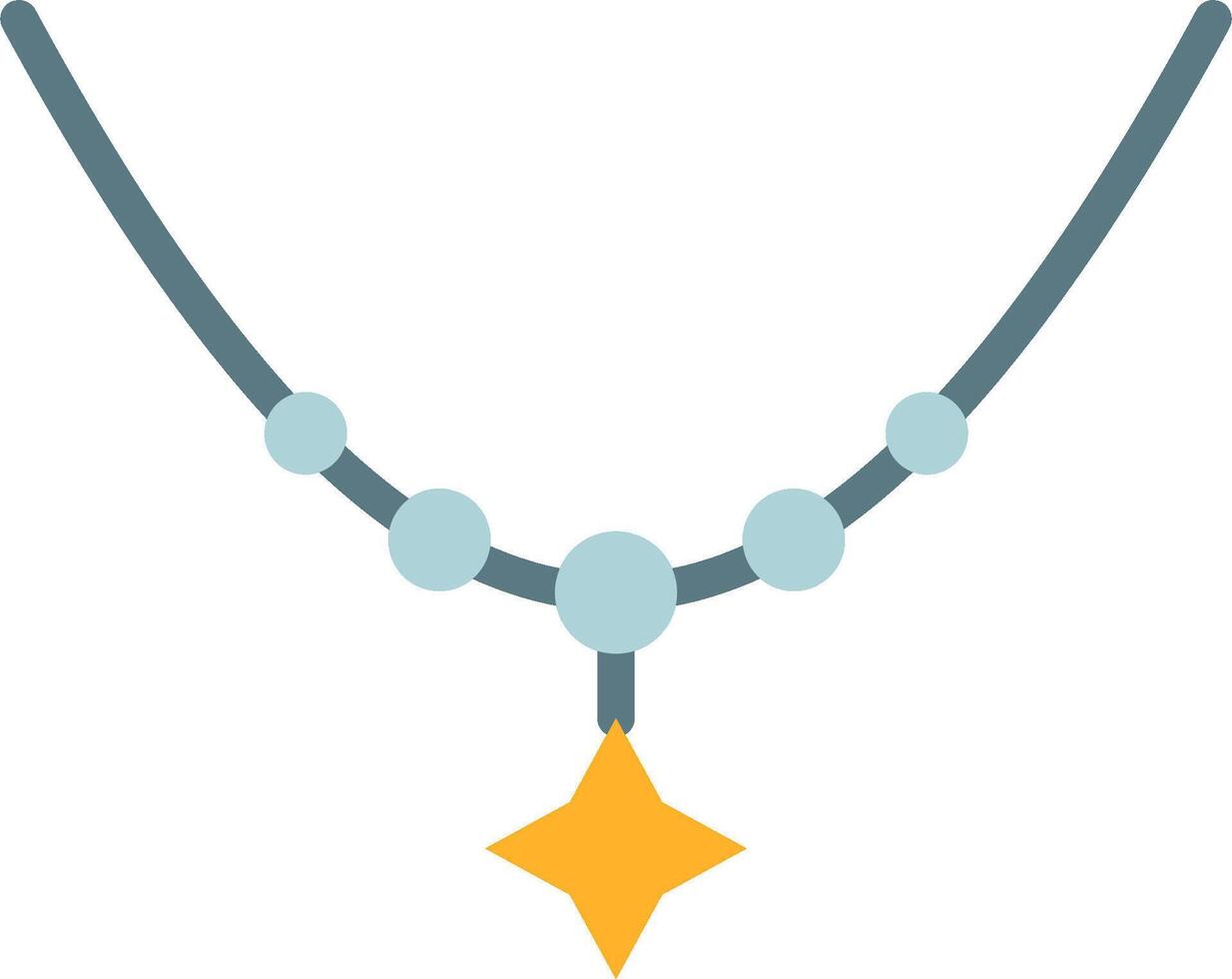 A necklace with a star on it vector