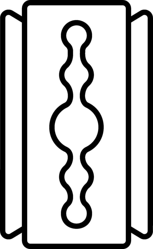 A black and white image of a razor blade vector