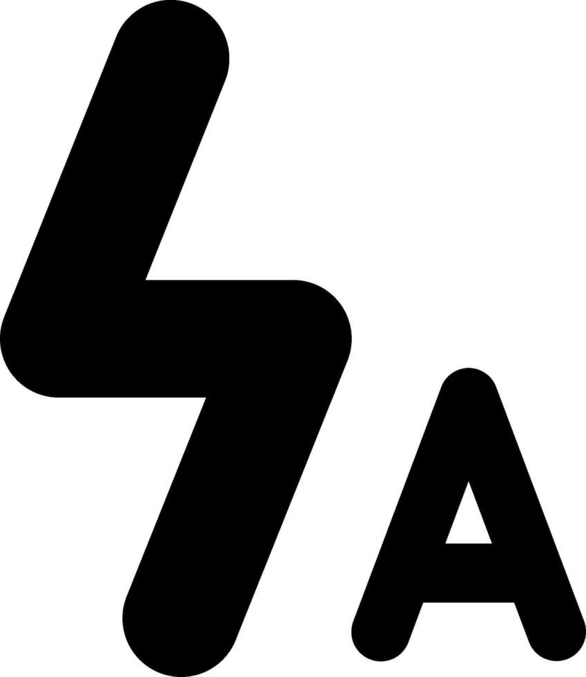 A black and white logo with the letter a vector