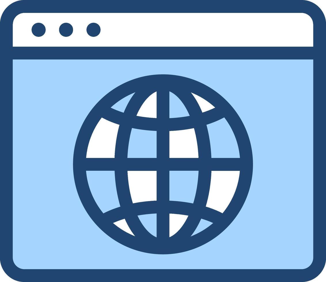A globe icon on a computer screen vector