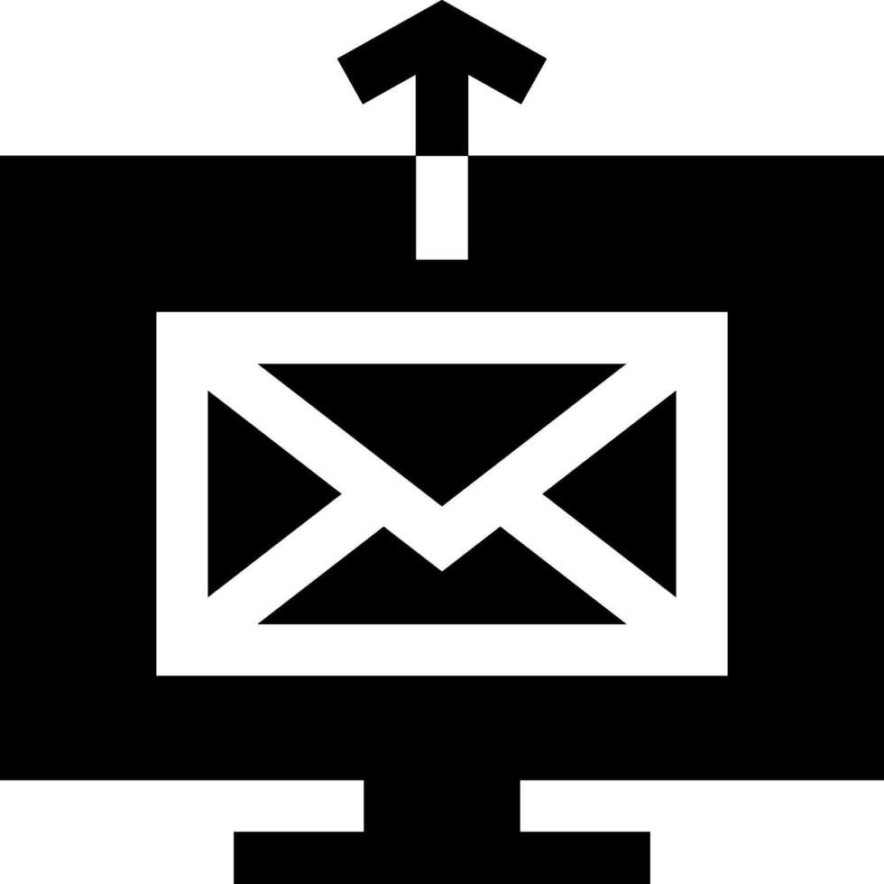 Email icon with arrow pointing up vector