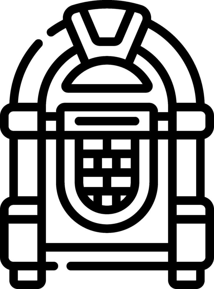 A black and white image of a jukebox vector