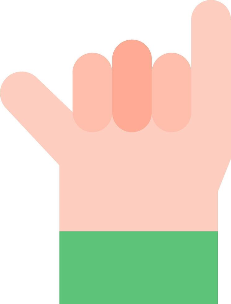 A hand with a finger up and a green band vector