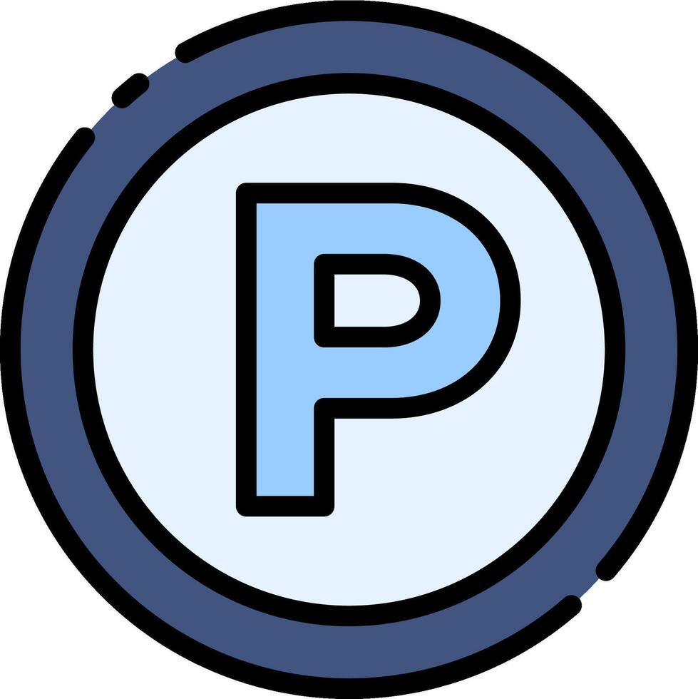 Parking icon p vector