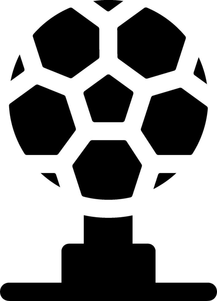 Soccer ball trophy icon vector