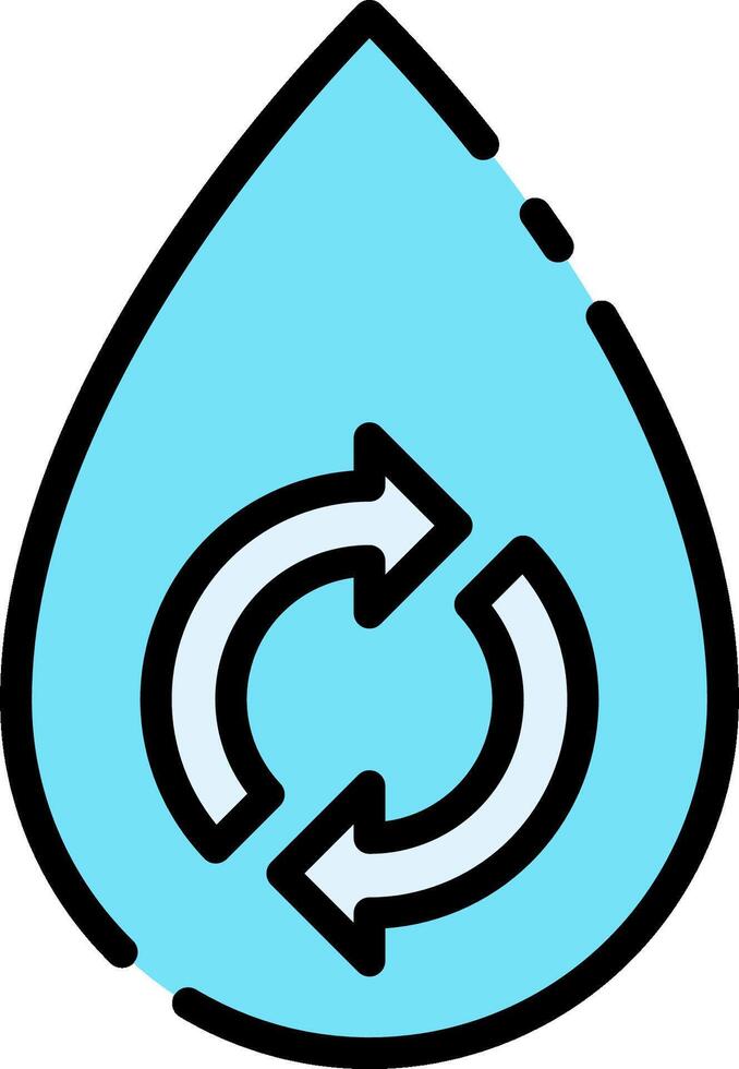 Water recycling icon illustration design vector