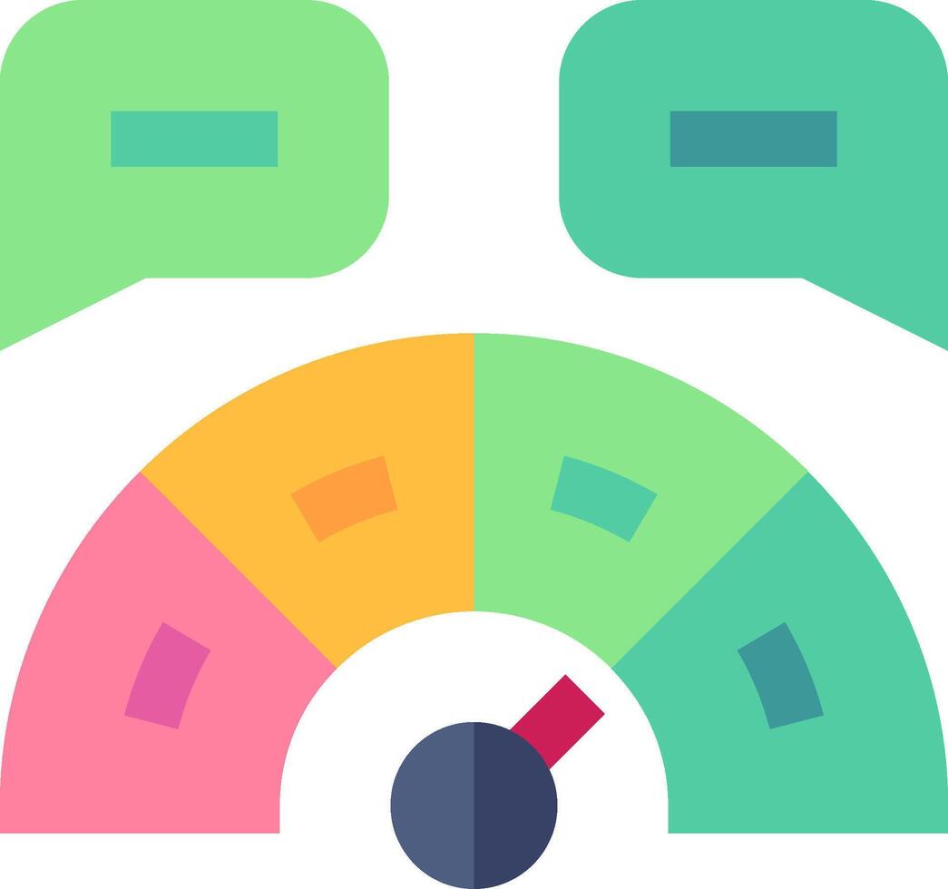 A colorful meter with speech bubbles vector