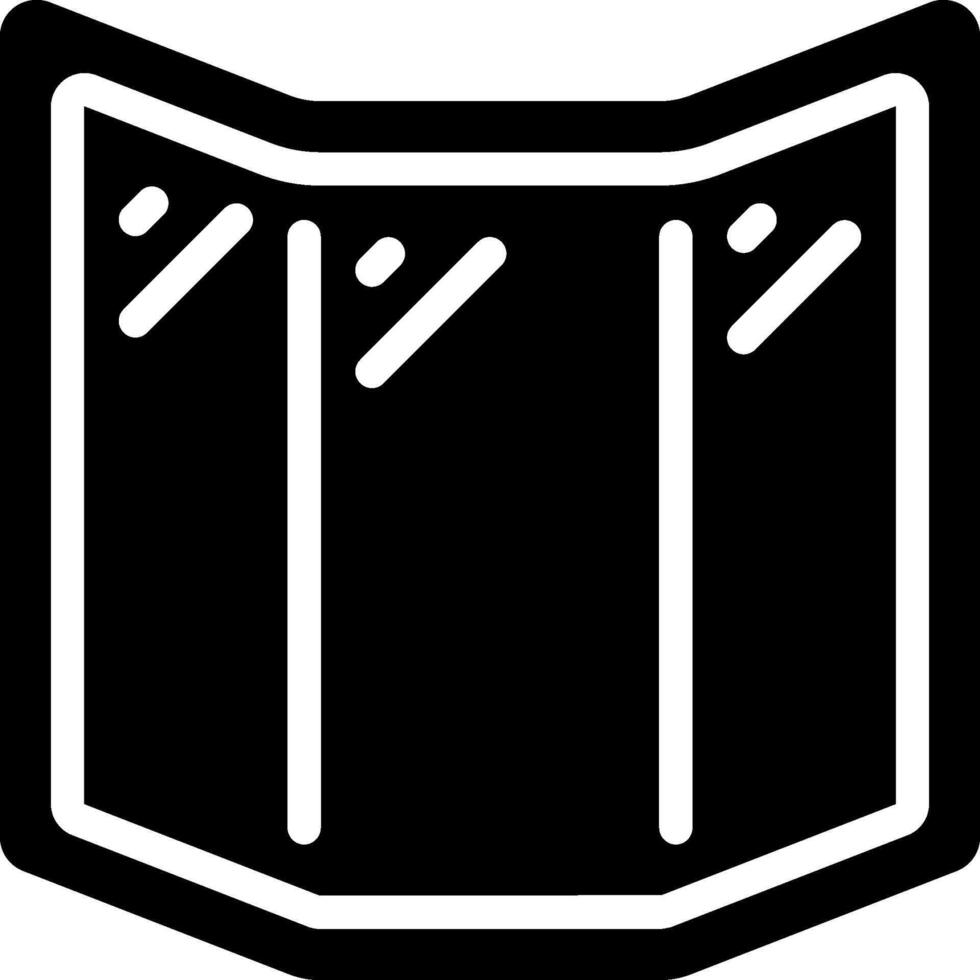 A black and white icon of a book vector