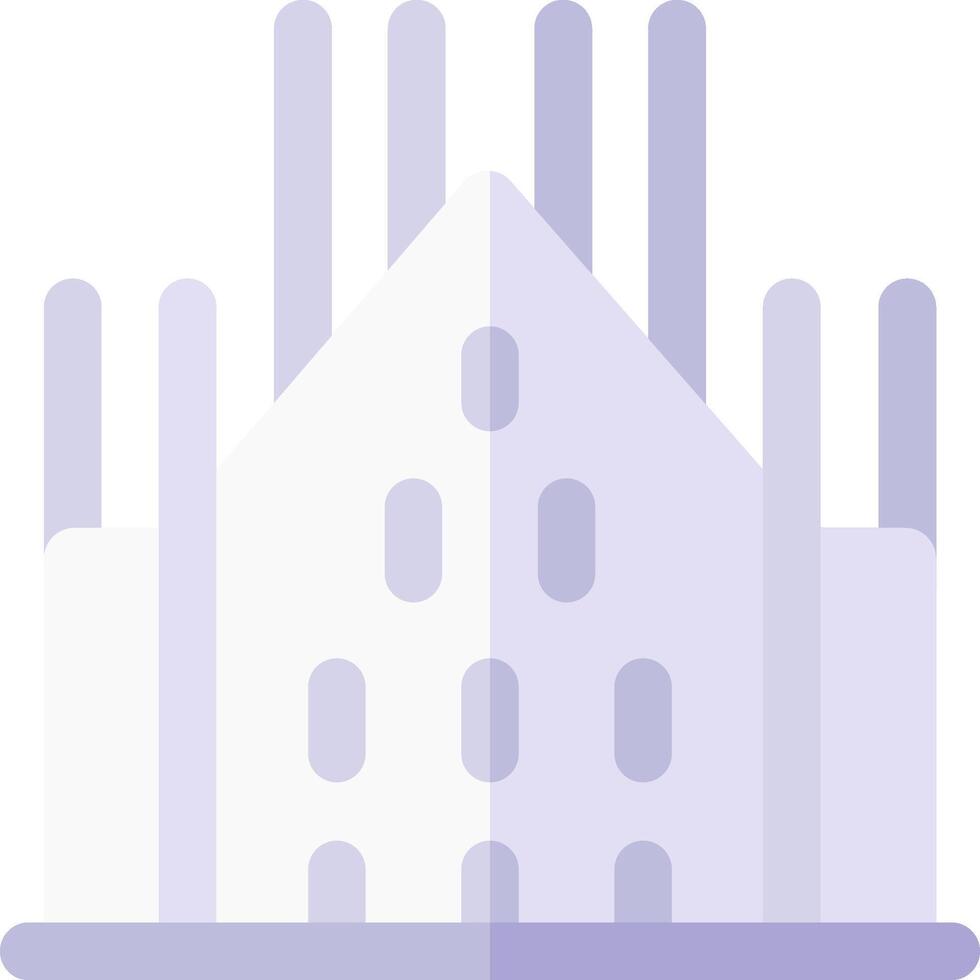 A purple building with a white background vector