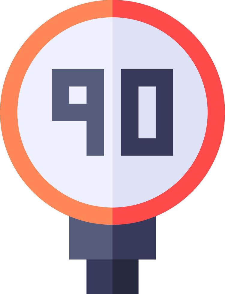 A speed limit sign with the word dop in it vector