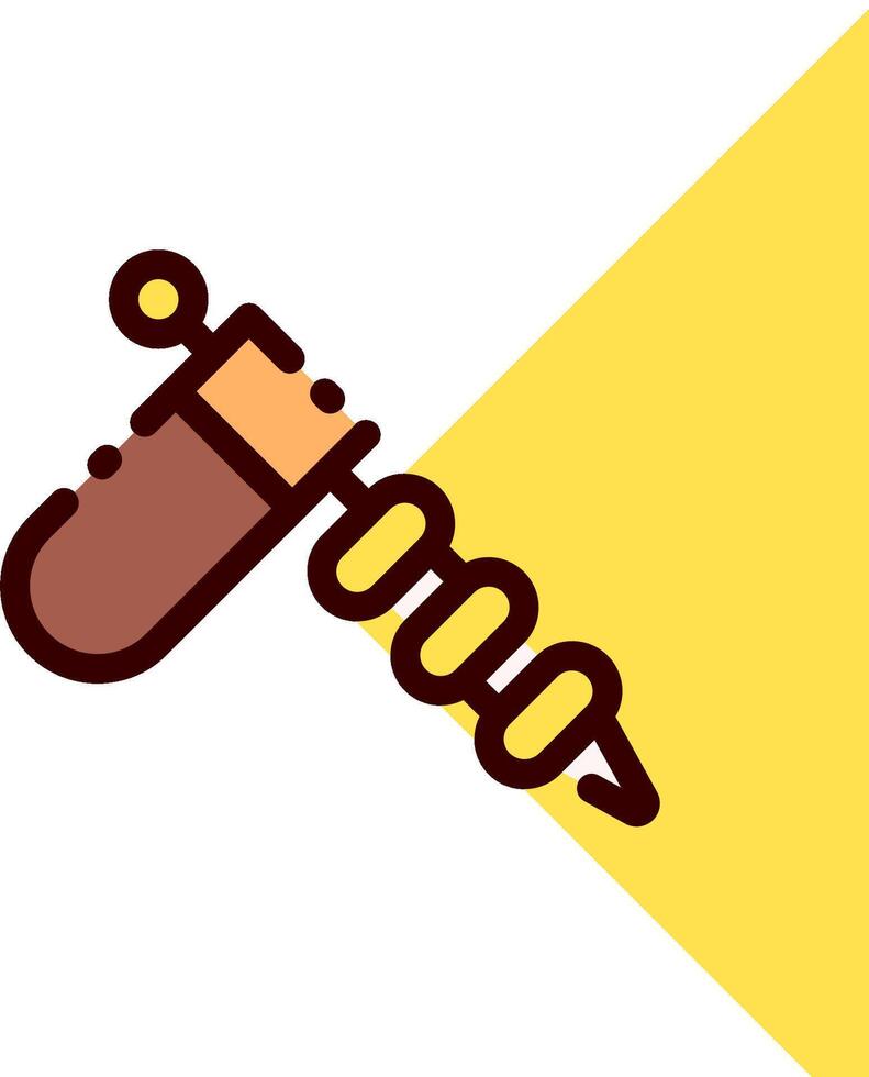 A screwdriver with a yellow handle and a yellow handle vector