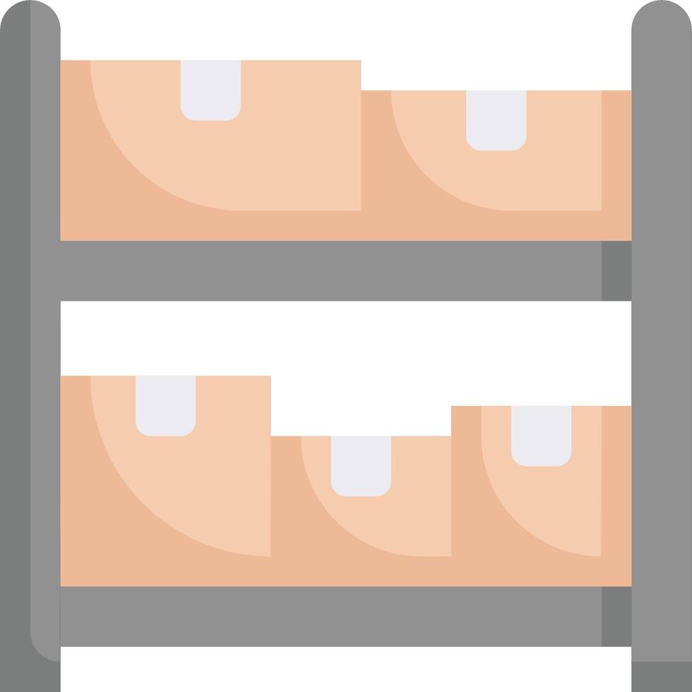 A rack with boxes on it vector
