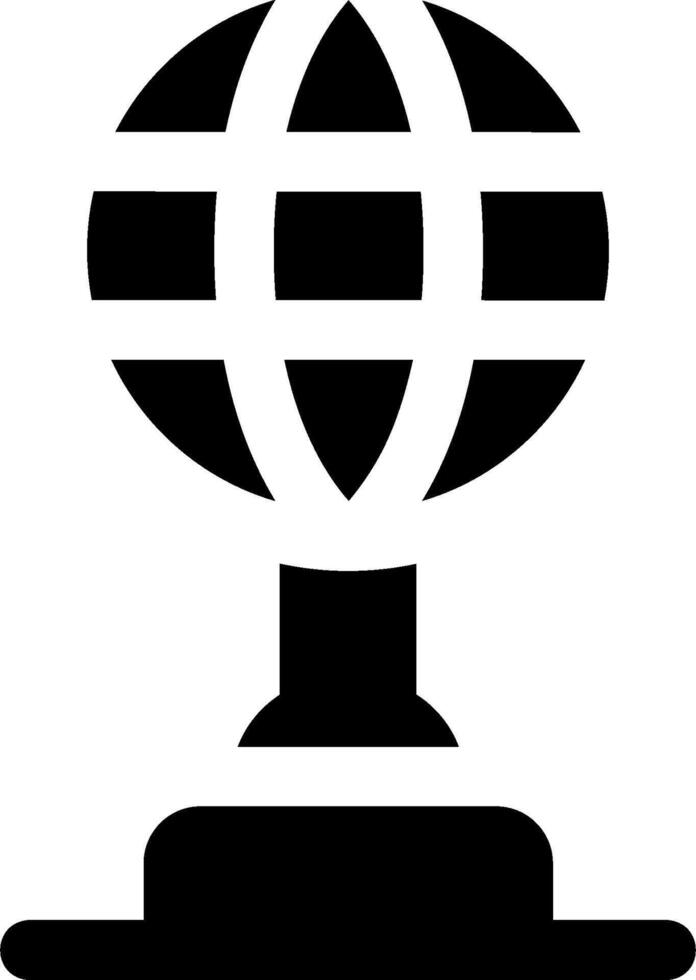 A globe icon on a pedestal vector