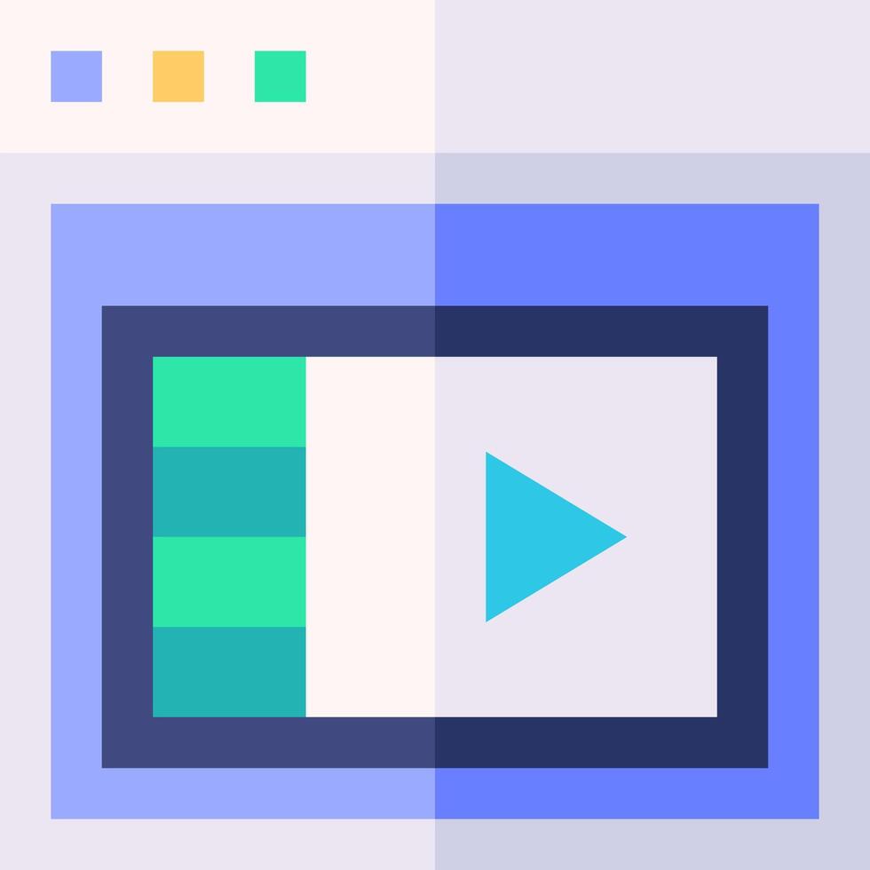 A player is displayed on a screen vector