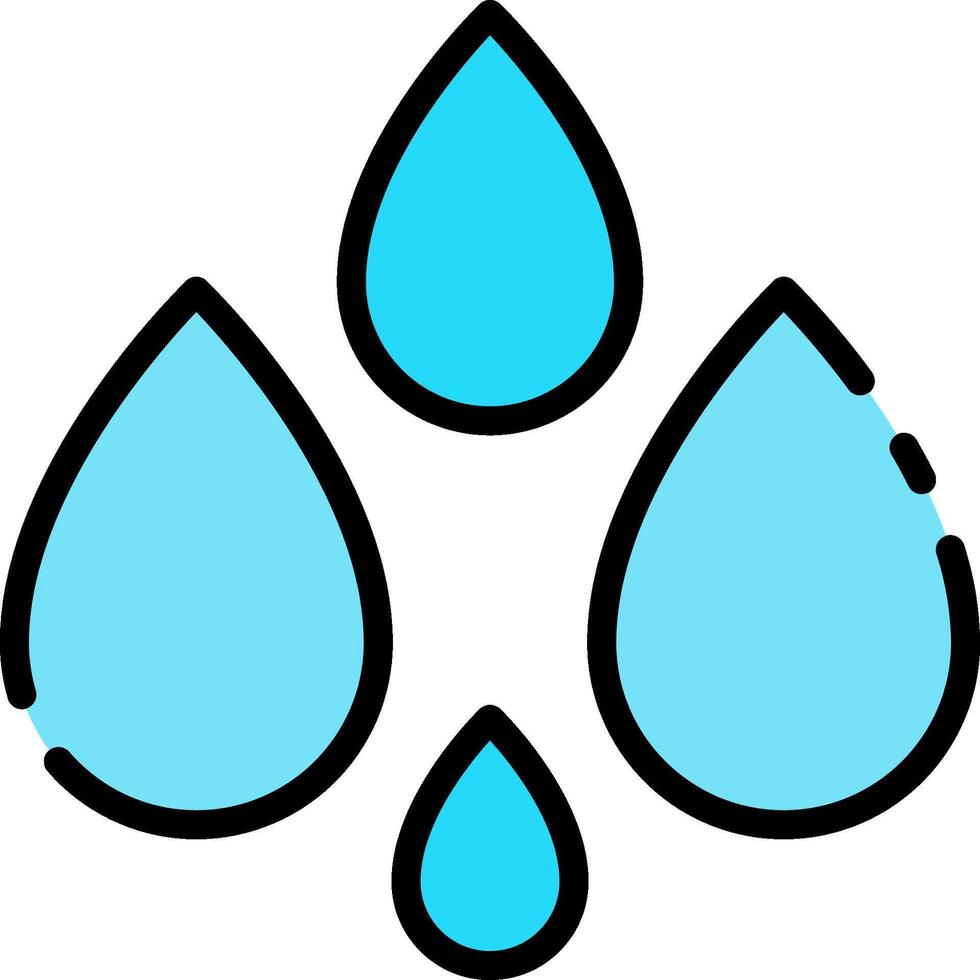A blue water drop icon vector