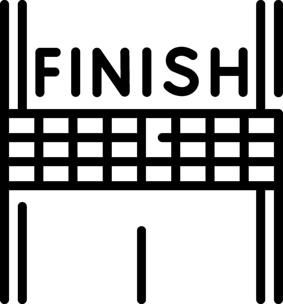 A black and white logo for finish vector