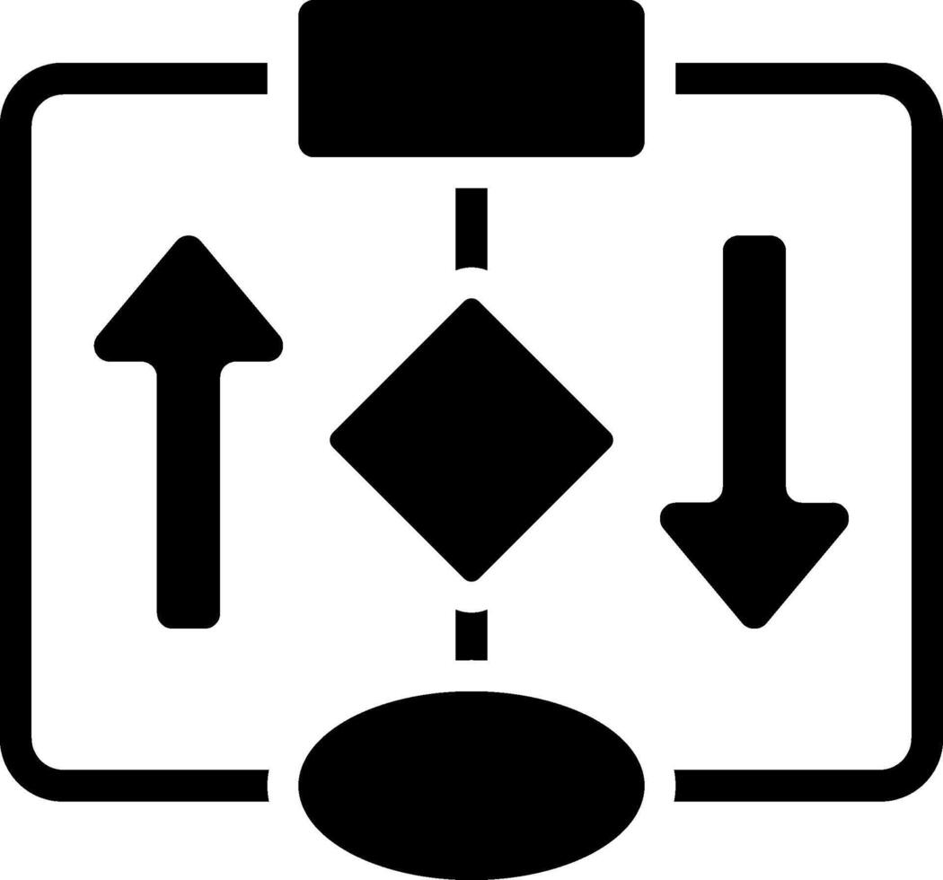 A black and white icon of a computer screen vector
