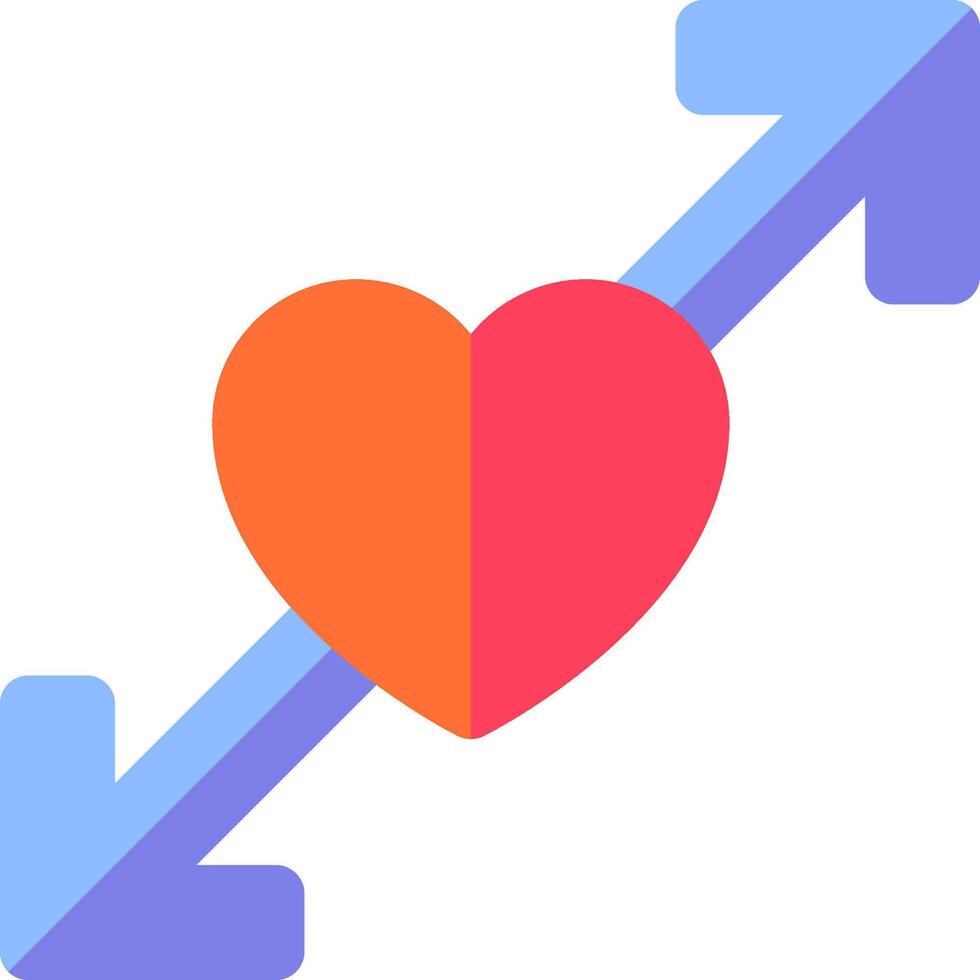 An arrow and heart icon vector
